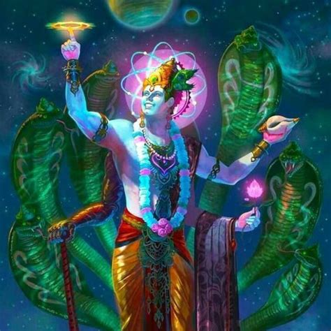 Lord Vishnu The Preserver Painting Art Paintingwarindiaartist