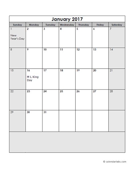 Free Printable Calendar With Large Boxes Ten Free Printable Calendar