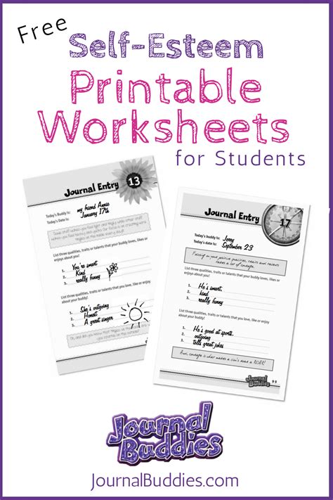 Self Esteem Building Worksheets Printable Printable Worksheets