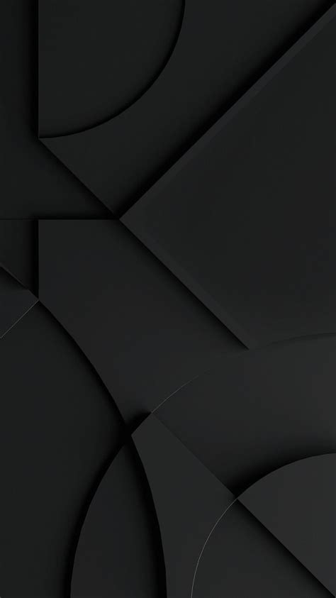 Black Layers Material Design Dimensional Shadows Clean Abstract Black