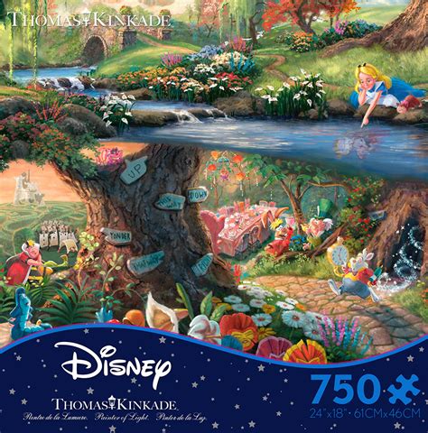Thomas Kinkade Alice In Wonderland Puzzle Disney Ts