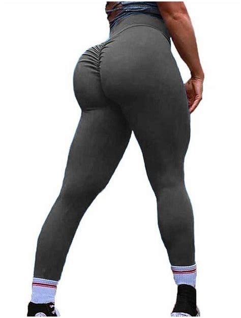 buy seasum women scrunch butt yoga pants high waist tummy control compression leggings workout