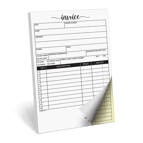 Buy 321done Invoice Pad 55x85 Small 2 Part Carbonless Made In Usa