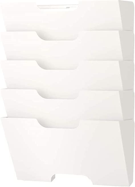 Ikea Kvissle 5 Shelve Metal Wall Magazine File Rack White