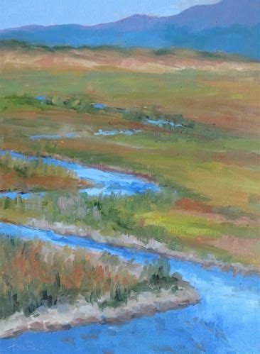 Daily Paintworks Meandering River Original Fine Art For Sale