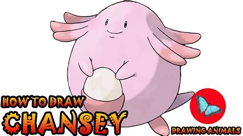How To Draw Chansey Pokemon Drawing Animals Youtube