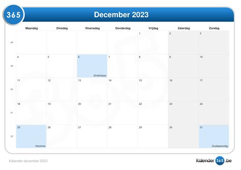 Kalender December 2023
