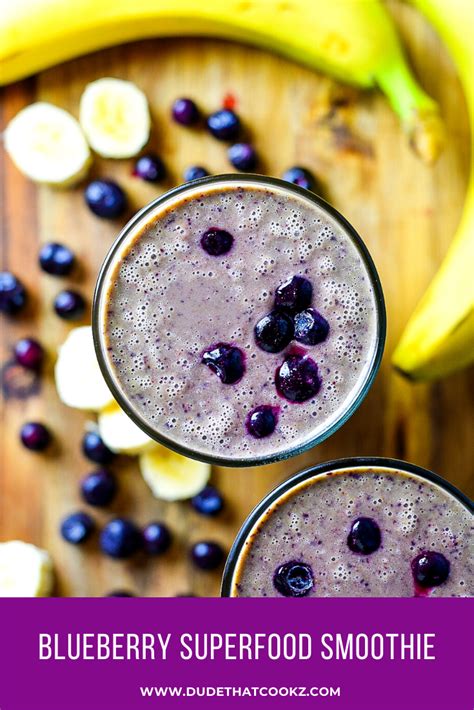 Blueberry Superfood Smoothie Recipe Easy Drink Recipes Superfood