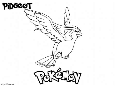 Pidgeot Pokemon Coloring Page