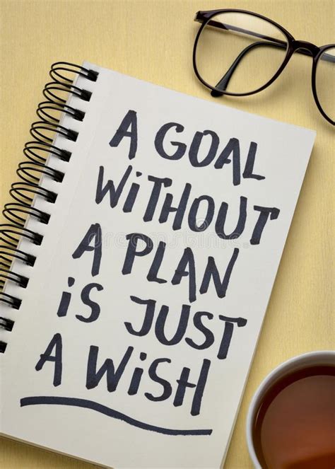 Goal Without Plan Is Just Wish Stock Photo Image Of Text Goal 158794674
