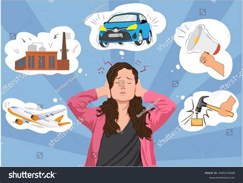 Noise Pollution And Its Cause Vector Royalty Free Stock Vector Avopix Com
