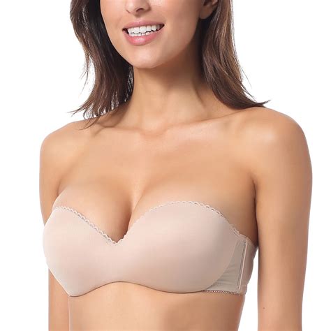 Womens Convertible Multiway Underwire Padded Strapless Push Up Bra In