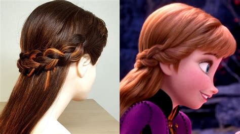 Annas Frozen 2 Double Braid Back Hairstyle Tutorial Ny Beauty Review