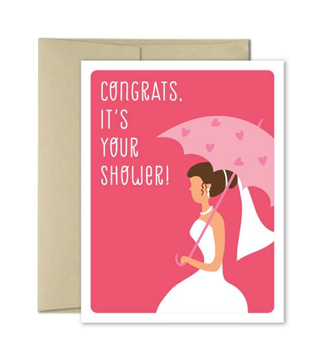 Bridal Shower Card Engagement Card Wedding Shower Card Your Shower The Imagination Spot