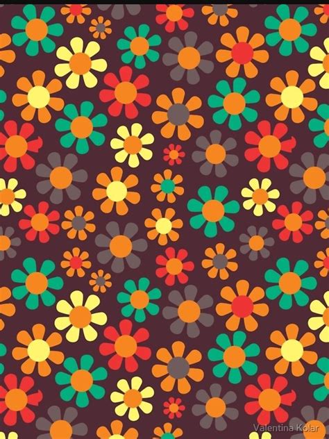 Hippie Flower Daisy Colorful Pattern Hippie Wallpaper 60s Patterns