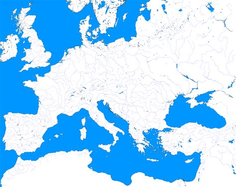 Outline Map European Rivers Europe Map Images And Photos Finder