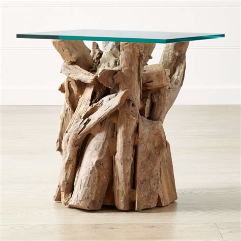 Check spelling or type a new query. Driftwood End Table with Rectangular Glass Top + Reviews ...