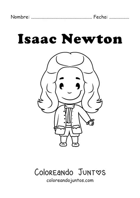 Dibujo Para Colorear Isaac Newton Dibujos Para Imprim