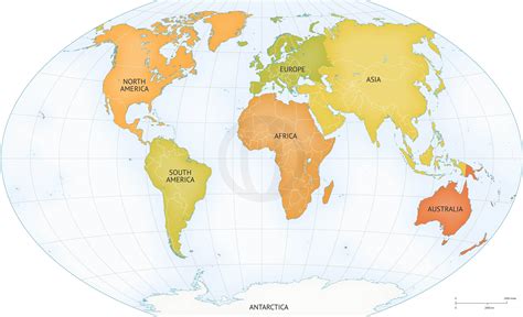 Vector Map Of World Continents Graphics Creative Market