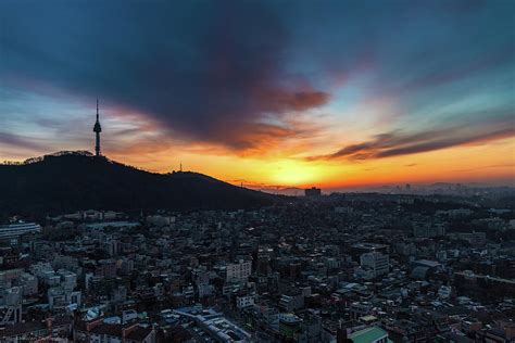 Sunrise Over Seoul Photograph By Peteris Vaivars Pixels
