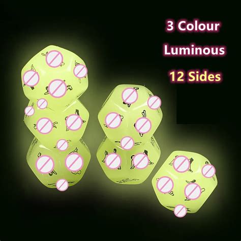 exotic accessories of 12 sides luminous sex dice toys for couples adults games romance love