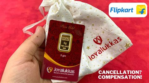 Joyalukkas 24k Gold Bar Unboxing From Flipkart 5 Gram 24k 999 Gold