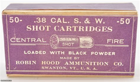 Robin Hood 38 Sandw Shot Cartridges Sealed Box Excellent Ammo
