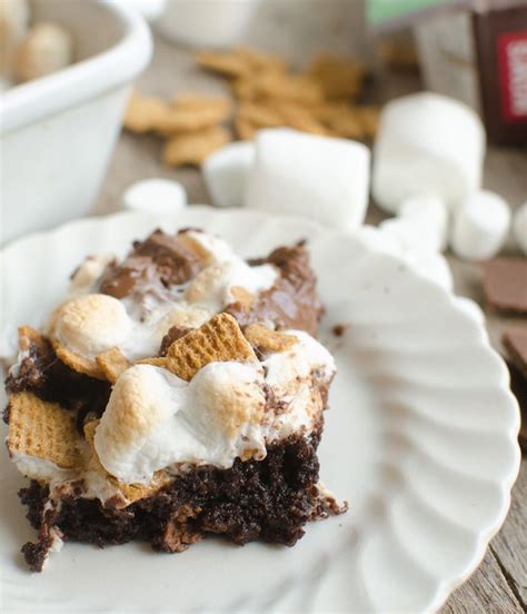 Easy Smores Brownies Recipe Desserts Vanilla Sheet Cakes Peanut Butter Brownies
