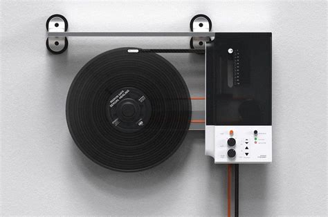 This Wall Mounted Record Player Syncs To Your Phone For Mobile Control