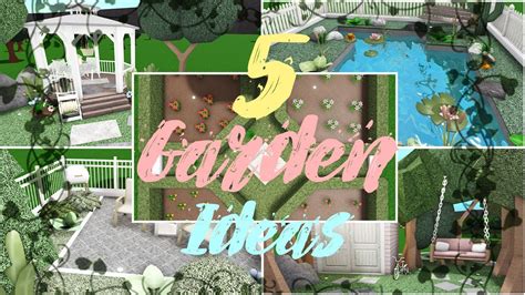Bloxburg 5 Garden Ideas Youtube