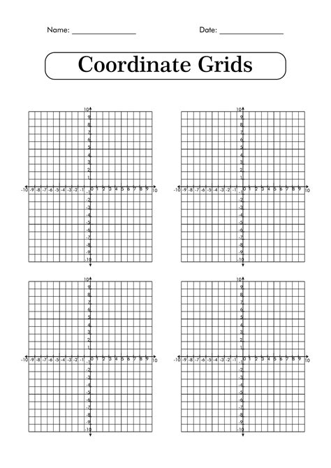 Blank Coordinate Grid Worksheet