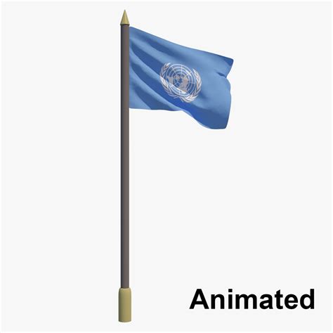 3d Model Flag United Nations Turbosquid 1191080