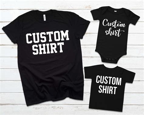 Custom Shirt Personalized T Shirt Custom Shirts Matching Etsy