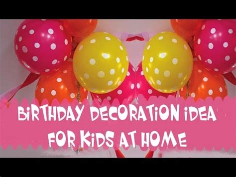 In half, in quarters then. Birthday decoration ideas for kids at home - YouTube