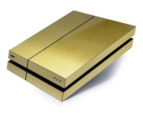 Playstation 4 Ps4 Gold Real Metal Skin Cover Easyskinz