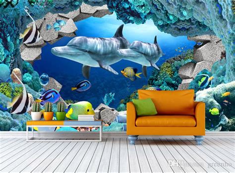3d Wall Mural Underwater World Photo Wallpaper Interior Art Decoration