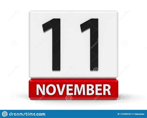 Cubes Calendar 11th November Stock Illustration Illustration Of Plan