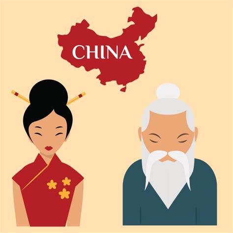 Chinese Man Illustrations Royalty Free Vector Graphics