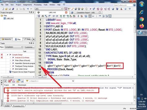 Vhdl Code Compiling Error Of In Altera Quartus Ii Cad Environment V130