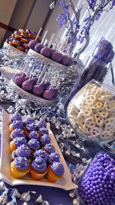 Purple Candy Bar Candy Buffet Wedding Candy Buffet Candy Desserts