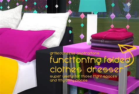 Functioning Folded Clothes Dresser Folding Clothes Sims 4 Blog Sims 4