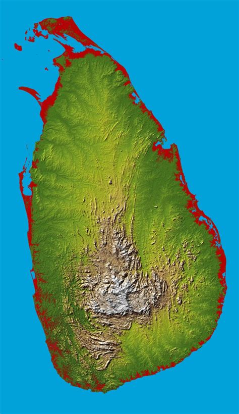 Topographic Map Of Sri Lanka Free Photo Image Finder