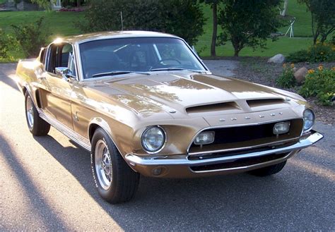 Gold 1968 Ford Mustang Shelby Gt 350 Fastback