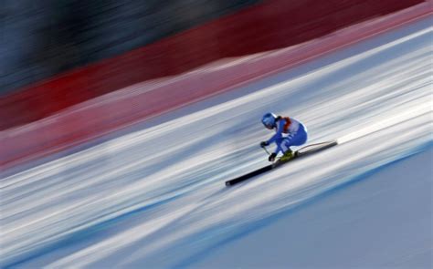 Italys Marsaglia Speeds Down The Course During The Downhill Run Of The