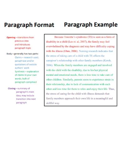 20 Paragraph Format Examples Pdf Examples