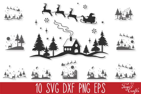 Winter Scenes SVG Pack Graphic By Anastasia Feya Creative Fabrica