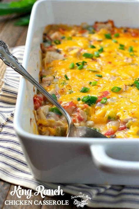 Whether you're hosting a friendly gathering or serving a weeknight family dinner, one of these casseroles is sure to be just right for the occasion. King Ranch Chicken Casserole - The Seasoned Mom