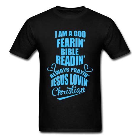 Tops And Tees Jesus Loving T Shirts Men Black T Shirt Blue Letter Tshirt