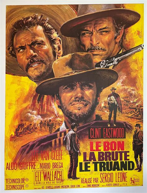 The Good The Bad And The Ugly Original French Sergio Leone Vintage Movie Poster Original