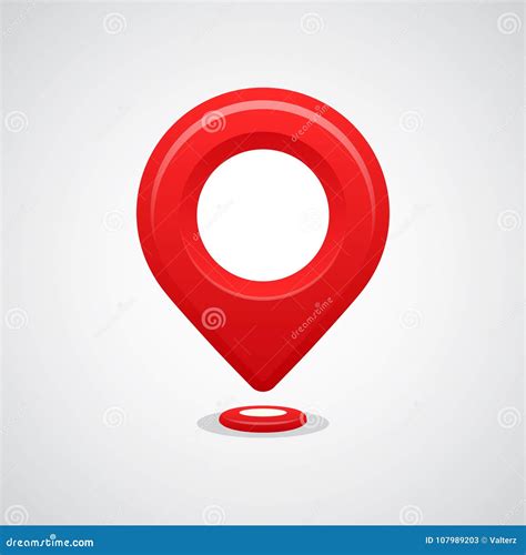 Icono Rojo Del Vector De La Ubicación Del Indicador Del Perno Del Mapa